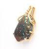 Australian Koroit Boulder Opal Pendant in 14K Yellow Gold with Diamonds - Stunning. - Image 4