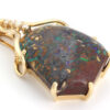 Australian Koroit Boulder Opal Pendant in 14K Yellow Gold with Diamonds - Stunning. - Image 2