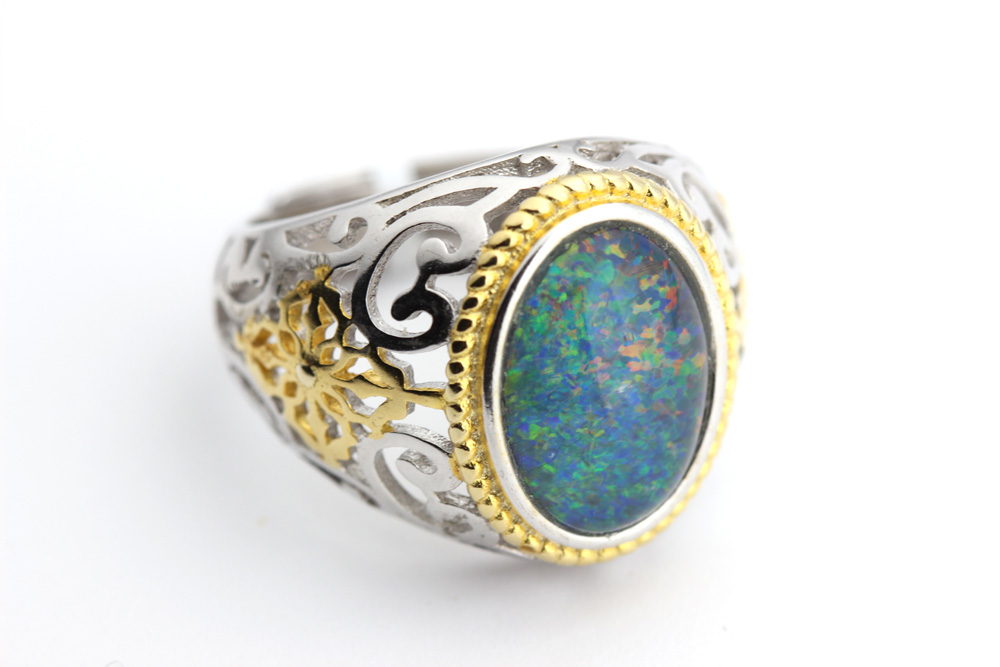 Details about   Nice Australian Triplet Opal Gemstone 925 Sterling Silver Handmade Ring All Size