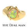 Glorious Australian Crystal Opal 18K Yellow Gold Ring - 421-00133
