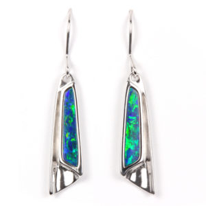 Opal Earrings in Silver