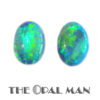 Blue/Green Oval Australian Opal Doublet Matched Set - 1.58ct