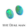 Blue/Green Oval Australian Opal Doublet Matched Set - 1.58ct - Image 3