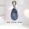Aurora Lights Australian Opal Doublet Sterling Silver Pendant - 230-03497 - Image 2