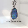 Aurora Lights Australian Opal Doublet Sterling Silver Pendant - 230-03497 - Image 3
