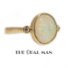 Gleaming Australian White Opal 14K Yellow Gold Ring - 421-00291 - Image 3
