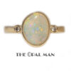 Gleaming Australian White Opal 14K Yellow Gold Ring - 421-00291 - Image 6