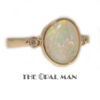 Gleaming Australian White Opal 14K Yellow Gold Ring - 421-00291 - Image 5