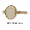 Gleaming Australian White Opal 14K Yellow Gold Ring - 421-00291 - Image 4