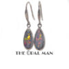 14K White Gold Australian Opal Doublet Dream Drop Earrings - 423-00328 - Image 2