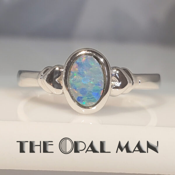 Spring's Glow Australian Opal Doublet Sterling Silver Ring - 200-02556 - Image 4