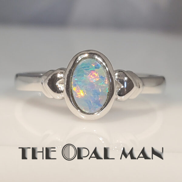 Spring's Glow Australian Opal Doublet Sterling Silver Ring - 200-02556