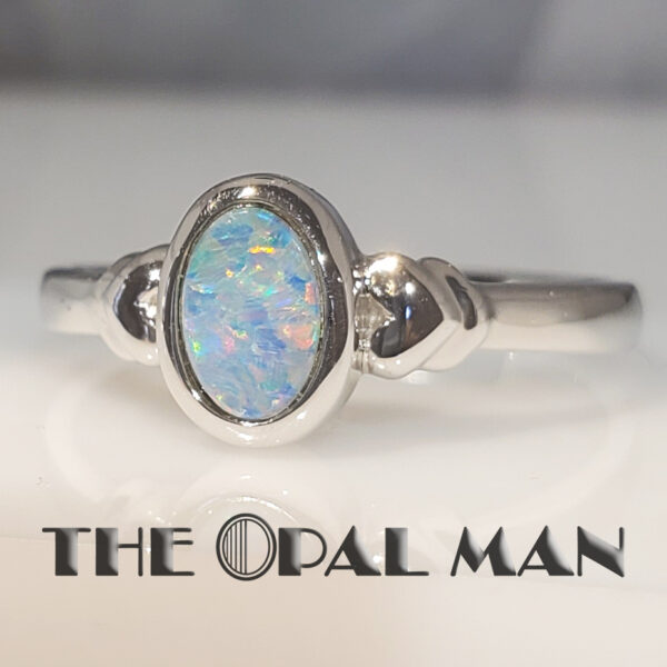 Spring's Glow Australian Opal Doublet Sterling Silver Ring - 200-02556 - Image 3