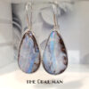 Shimmering River Australian Boulder Opal Sterling Silver Dangle Earrings - 210-03874 - Image 2