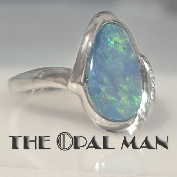 Ocean Flame Australian Opal Doublet Sterling Silver Ring - 200-02505 - Image 6