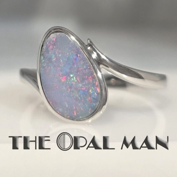 Blush Australian Opal Doublet Sterling Silver Ring - 200-02517 - Image 3