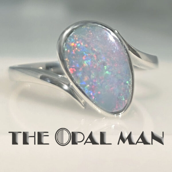 Blush Australian Opal Doublet Sterling Silver Ring - 200-02517 - Image 6