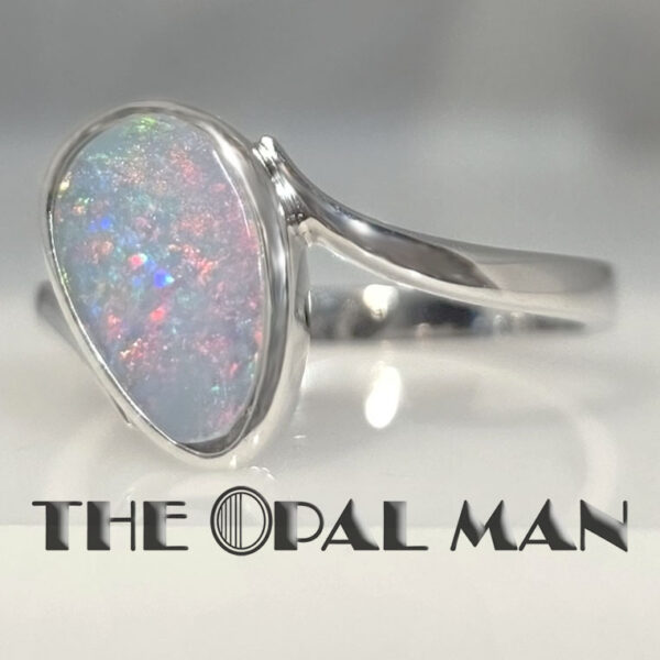 Blush Australian Opal Doublet Sterling Silver Ring - 200-02517 - Image 5