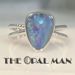 Astral Flame Australian Opal Doublet Sterling Silver Ring - 200-02582