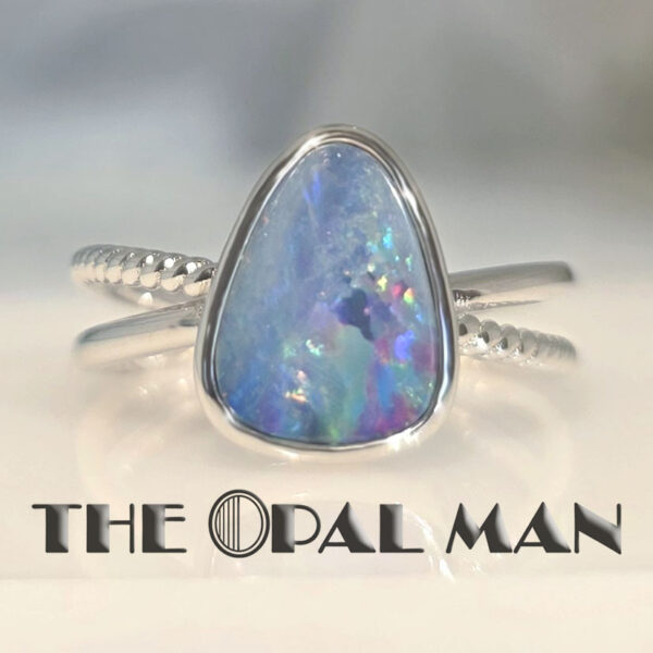 Astral Flame Australian Opal Doublet Sterling Silver Ring - 200-02582 - Image 4