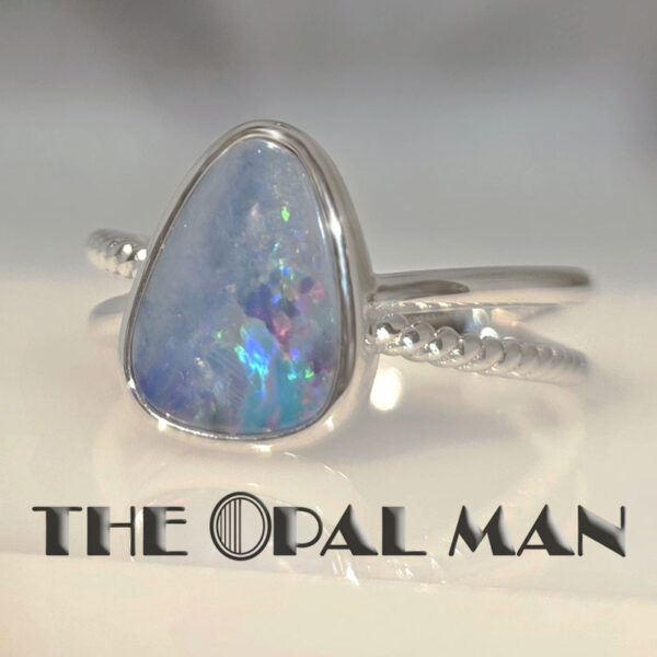 Astral Flame Australian Opal Doublet Sterling Silver Ring - 200-02582 - Image 5