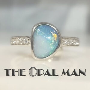 Tidal Glimmer Australian Opal Doublet Sterling Silver Ring - 200-02587