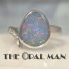Glittering Australian Opal Doublet Sterling Silver Ring - 200-02591