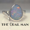 Glittering Australian Opal Doublet Sterling Silver Ring - 200-02591 - Image 2