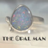 Glittering Australian Opal Doublet Sterling Silver Ring - 200-02591 - Image 3