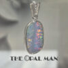 Pastel Dream Australian Opal Doublet Sterling Silver Pendant - 230-03570 - Image 3