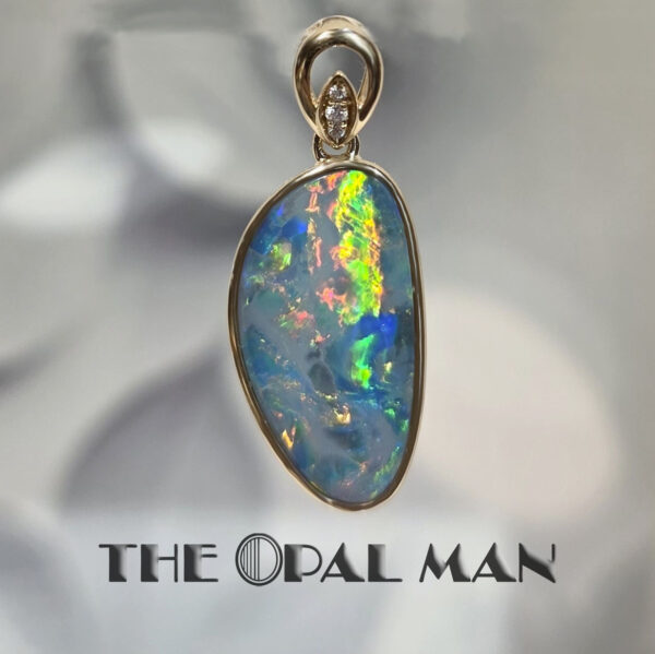 Mystic Jewel Australian Opal Doublet 14K Yellow Gold Pendant - 424-00489
