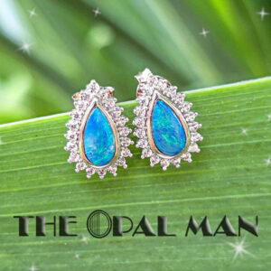 Summer Skies Australian Opal Doublets Sterling Silver Stud Earrings - 210-03262