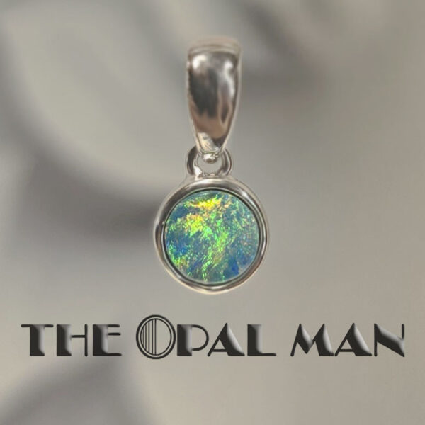 Island Gleam Australian Opal Doublet Sterling Silver Pendant - 230-03573