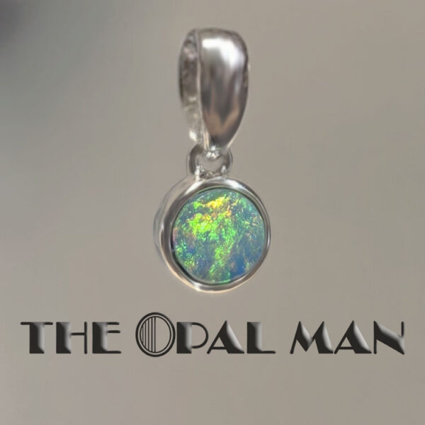 Island Gleam Australian Opal Doublet Sterling Silver Pendant - 230-03573 - Image 2