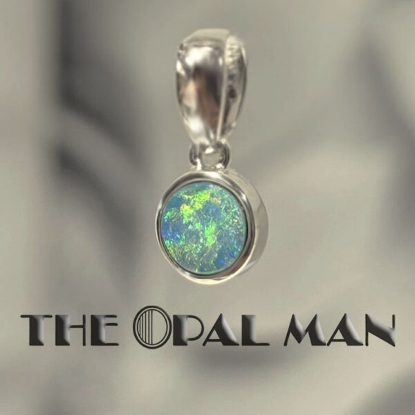 Island Gleam Australian Opal Doublet Sterling Silver Pendant - 230-03573 - Image 3