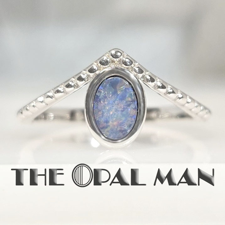 Lover's Spark Australian Opal Doublet Sterling Silver Ring - 200-02726 - Image 3