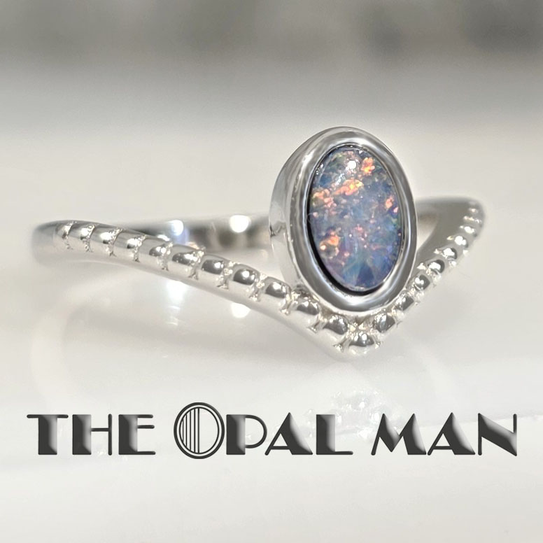Lover's Spark Australian Opal Doublet Sterling Silver Ring - 200-02726 - Image 8
