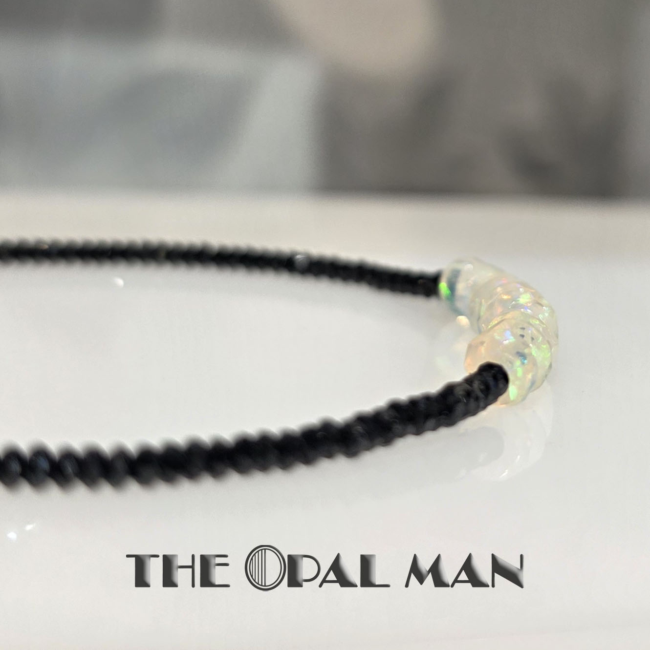 Honey Violet Luster Beaded Ethiopian Opal & Black Spinel Sterling Silver Bracelet - *SOLD* - Image 5
