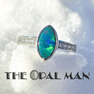 Glittering Evergreen Australian Opal Doublet Sterling Silver Ring - 200-02690